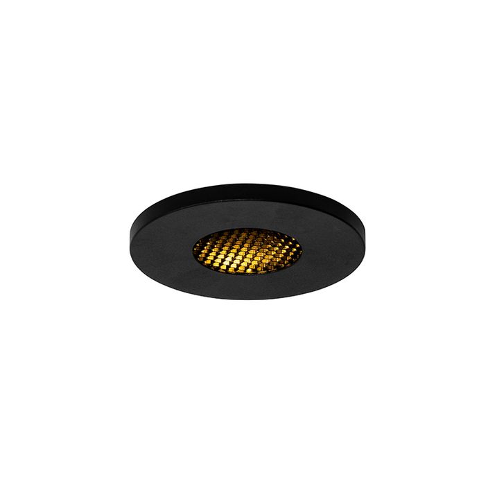 Qazqa Set Van 6 Moderne Badkamer Inbouwspot Zwart IP54 - Shed Honey