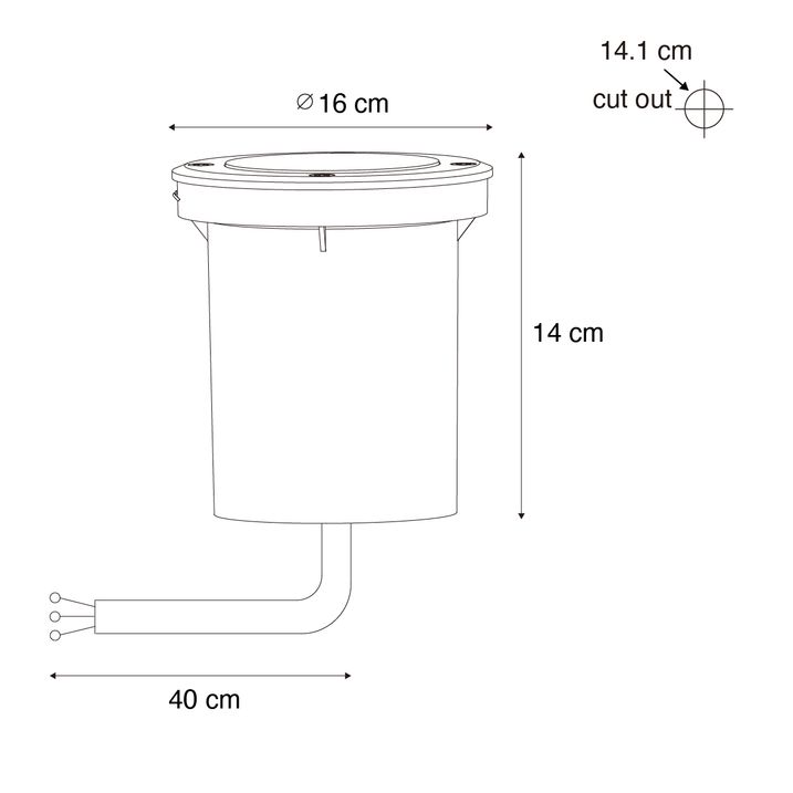 Qazqa Set Van 6 Moderne Buiten Grondspots Staal AR70 Verstelbaar IP65 - Delux