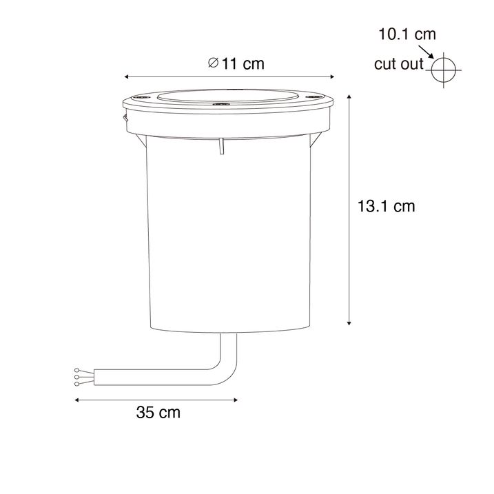 Qazqa Set Van 6 Moderne Buiten Grondspots Zwart 35 Mm Verstelbaar IP65 - Delux