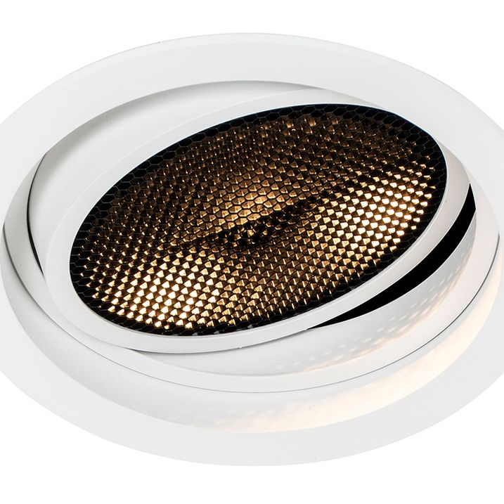 Qazqa Set Van 6 Moderne Inbouwspot Wit Verstelbaar - Coop 111 Honey