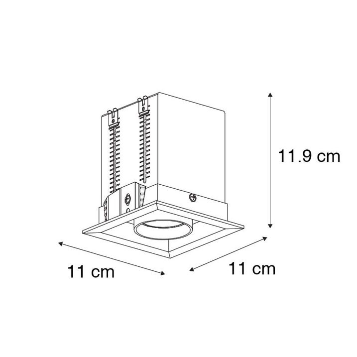 Qazqa Set Van 6 Moderne Inbouwspot Zwart Verstelbaar - Roof