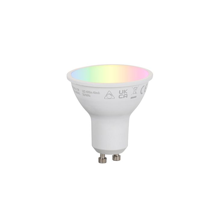 Qazqa Set Van Smart GU10 Dimbare LED Lampen 4.7W 400 Lm 2700K-6500K Incl. Zigbee Smart Hub