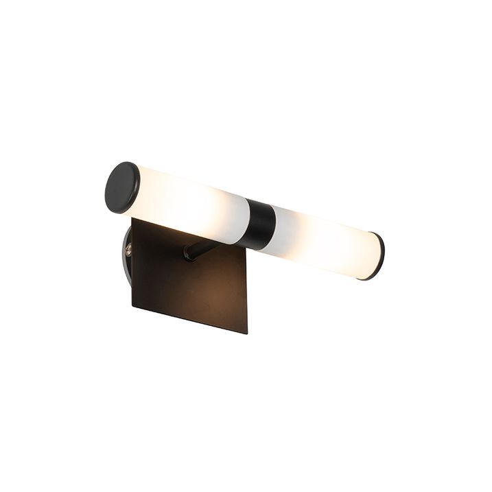 Qazqa Smart Badkamer Wandlamp Zwart IP44 2-lichts Incl. 2 Wifi G9 - Bath