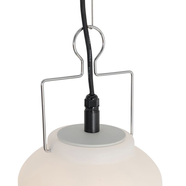 Qazqa Smart Buiten Hanglamp Wit 20cm Incl. Wifi A60 - Pion