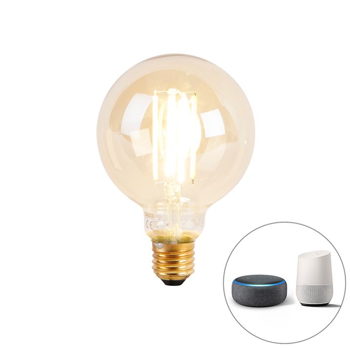 Qazqa Smart Buiten Hanglamp Zwart IP23 Incl. Wifi G95 - Amsterdam