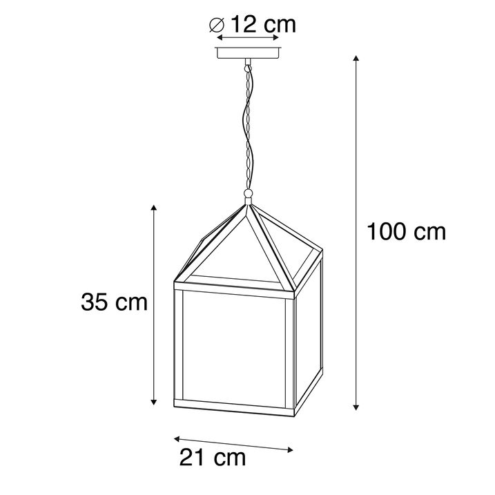 Qazqa Smart Buiten Hanglamp Zwart IP23 Incl. Wifi G95 - Amsterdam