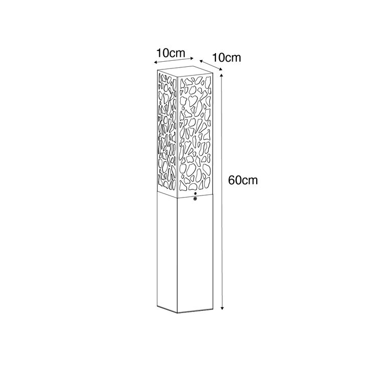 Qazqa Smart Buiten Paaltje Zwart 60 Cm IP44 Incl. Wifi ST64 - Nicole