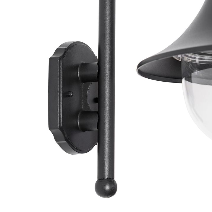 Qazqa Smart Buiten Wandlamp Zwart IP44 Incl. Wifi A60 - Daphne