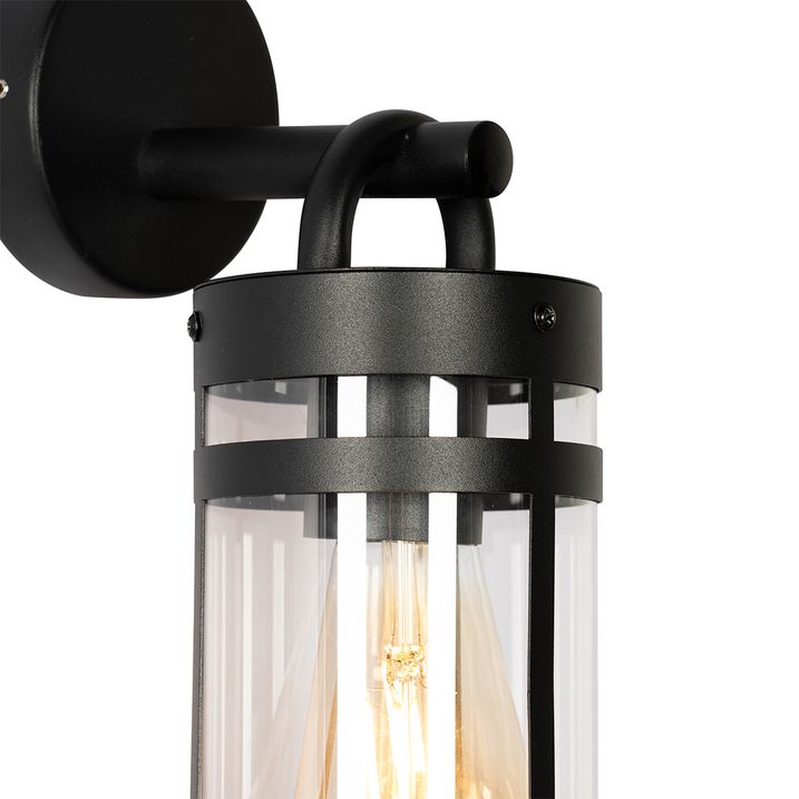 Qazqa Smart Buiten Wandlamp Zwart IP44 Incl. Wifi A60 - Ruben