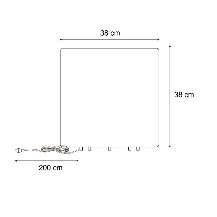 Qazqa Smart Buitenlamp Wit 38 Cm Vierkant Incl. LED A60 IP44 - Nura