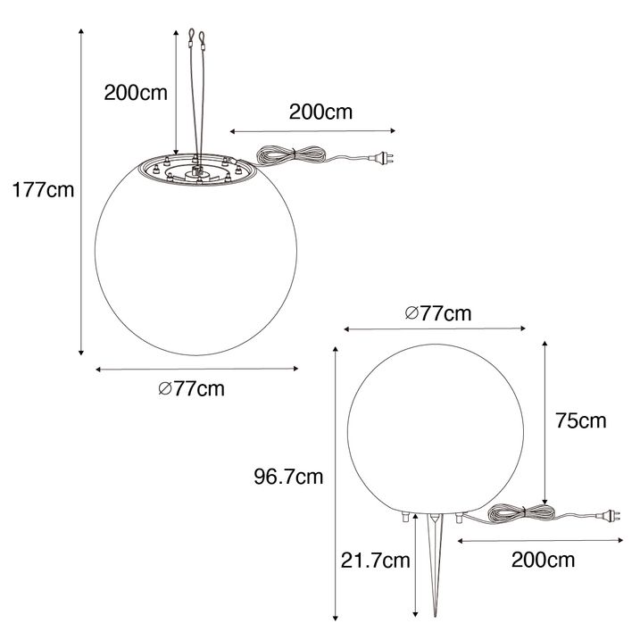 Qazqa Smart Buitenlamp Wit 77 Cm IP65 Incl LED - Nura