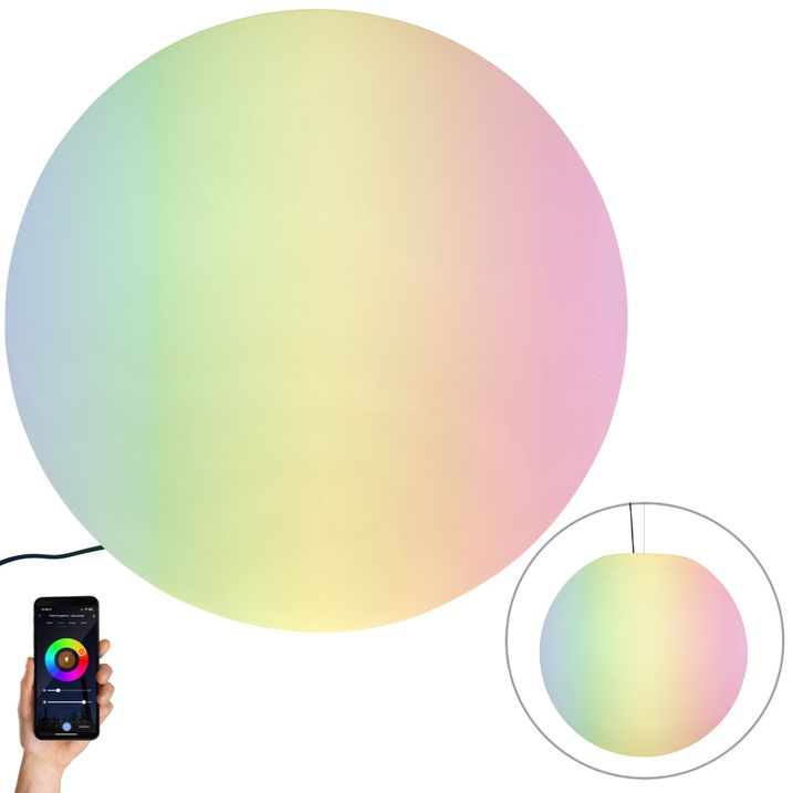 qazqa Smart buitenlamp wit 77 cm IP65 incl LED - Nura