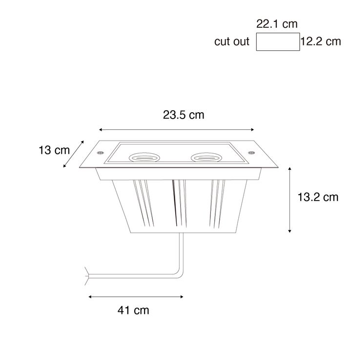 Qazqa Smart Grondspot Staal 2-lichts Verstelbaar IP65 Incl. 2 GU10 50mm - Oneon