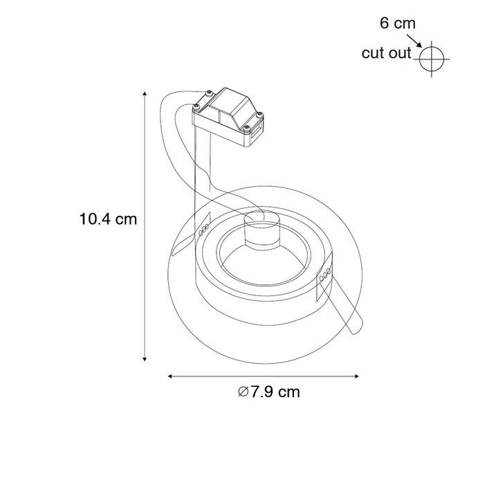 Qazqa Smart Inbouwspot Wit Rond IP44 Incl. Wifi GU10 50mm - Xena
