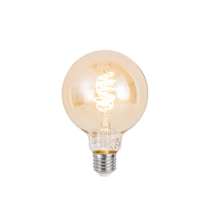 Qazqa Smart Plafondlamp Donkerbrons 6-lichts Incl. 6 Wifi G95 - Sydney