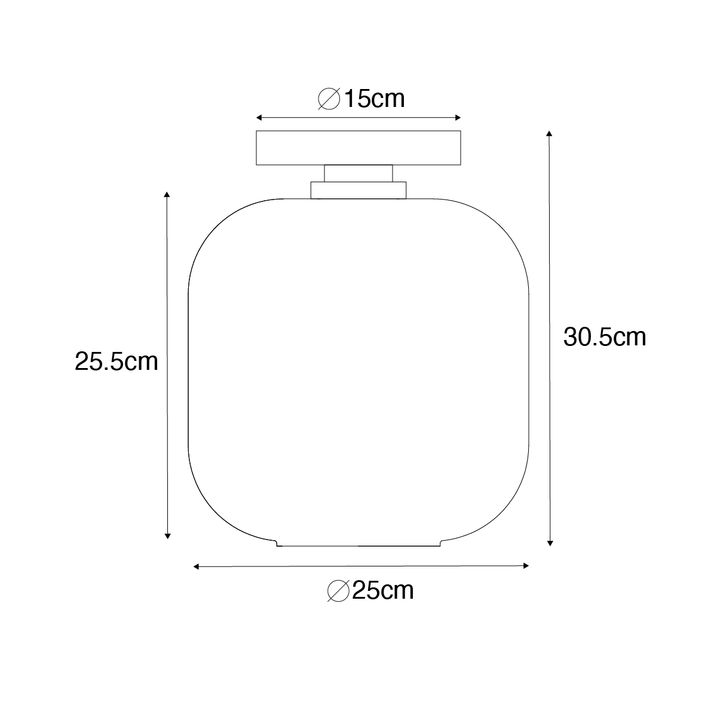 Qazqa Smart Plafondlamp Messing En Amber Glas Incl. Wifi G95 - Zuzanna