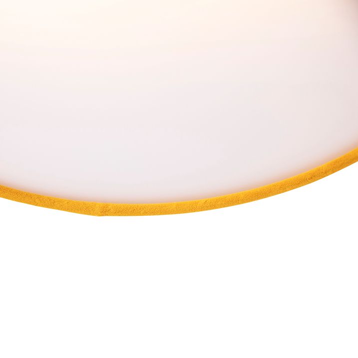 Qazqa Smart Plafondlamp Oker 40 Cm Met Gouden Binnenkant Incl. Wifi A60- Drum