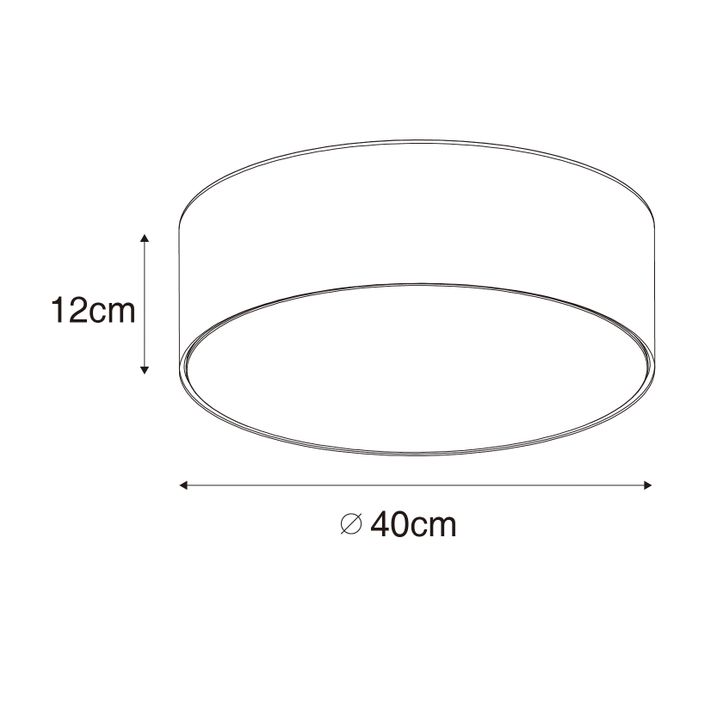 Qazqa Smart Plafondlamp Oker 40 Cm Met Gouden Binnenkant Incl. Wifi A60- Drum