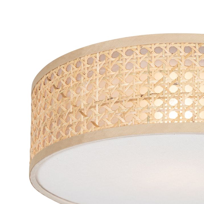 Qazqa Smart Plafondlamp Rotan 30 Cm Incl. Wifi A60 - Tromma