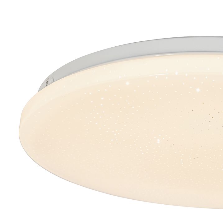 Qazqa Smart Plafondlamp Wit 38 Cm Stereffect Incl. LED Met Afstandsbediening - Extrema