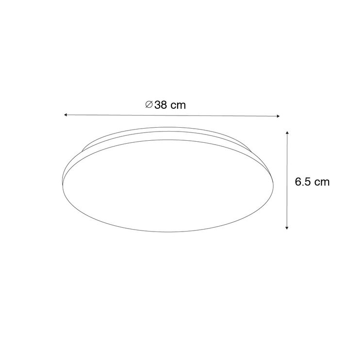 Qazqa Smart Plafondlamp Wit 38 Cm Stereffect Incl. LED Met Afstandsbediening - Extrema