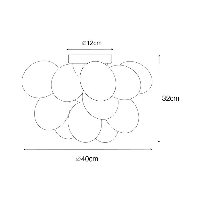 Qazqa Smart Plafondlamp Zwart Met Opaal Glas 4-lichts Incl. 4 Wifi G9 - Uvas