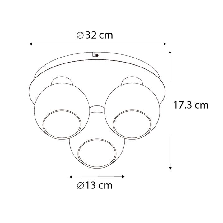 Qazqa Smart Plafondlamp Zwart Met Smoke Glas 3-lichts Incl. Wifi A60 - Vidro