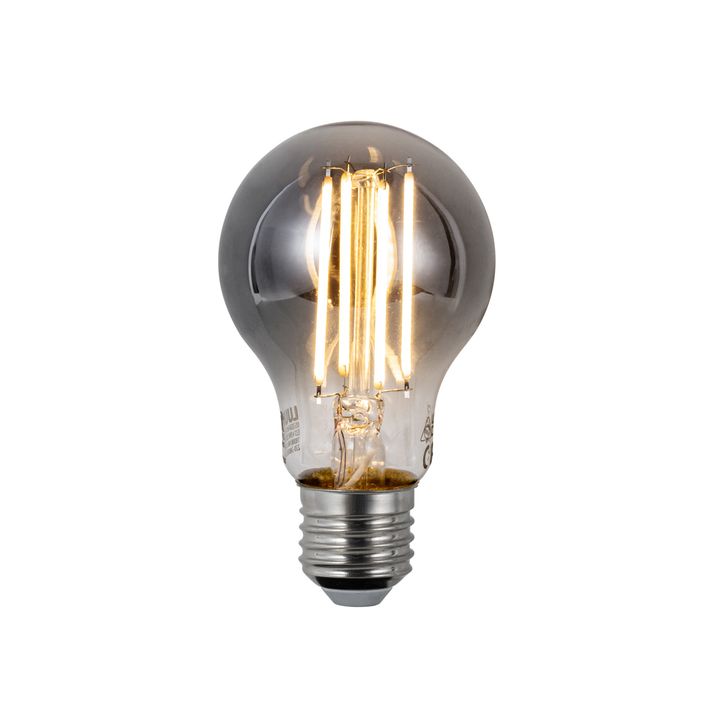 Qazqa Smart Plafondlamp Zwart Met Smoke Glas Incl. Wifi A60 - Bizle