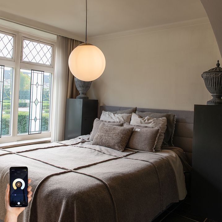qazqa Smart Scandinavische hanglamp opaal glas 40 cm incl. Wifi A60 - Ball 40