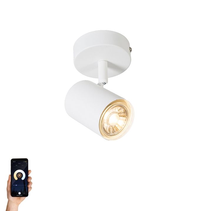 qazqa Smart spot wit incl. WiFi GU10 lichtbron verstelbaar - Jeana