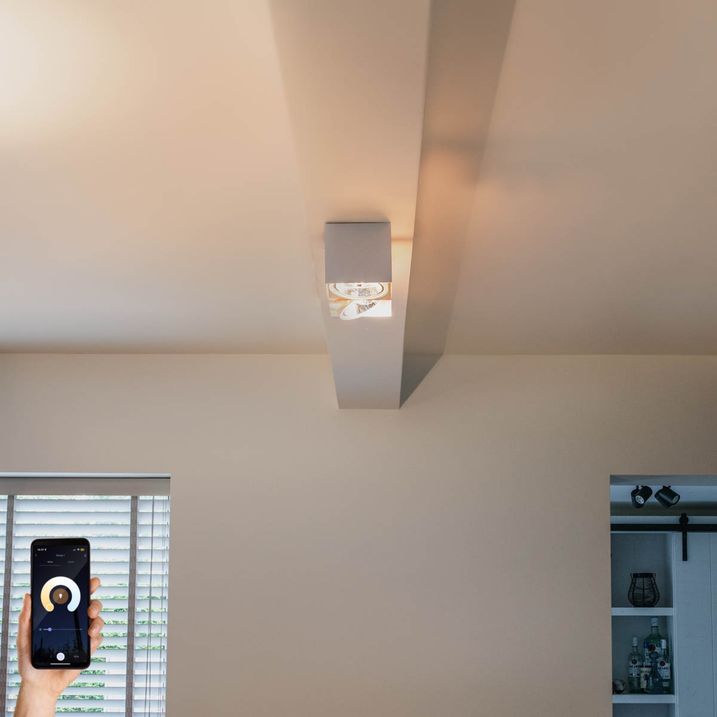 qazqa Smart spot wit rechthoekig 2-lichts incl. 2 Wifi GU10 111mm - Box qazqa Smart spot wit rechthoekig 2-lichts incl. 2 Wifi GU10 111mm - Box