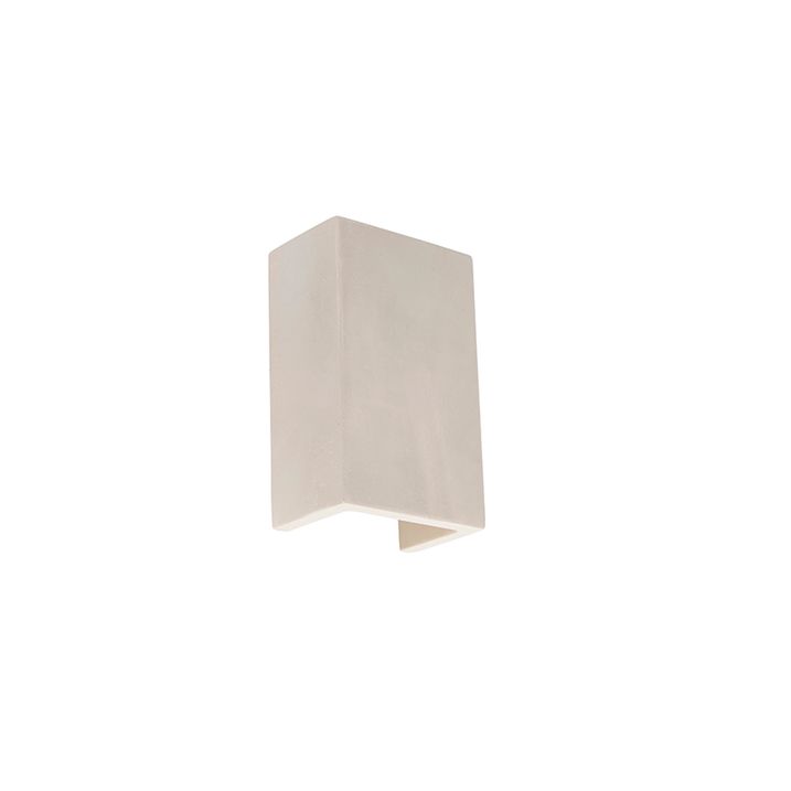 Qazqa Smart Wandlamp Grijs Beton Rechthoek Incl. Wifi G9 - Meaux