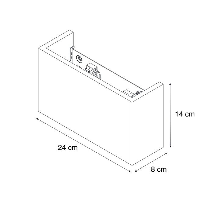 Qazqa Smart Wandlamp Walnoot Hout 24 Cm Incl. Wifi G9 - Otan