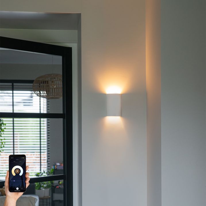 qazqa Smart wandlamp wit rond incl. Wifi G9 - Colja Novo