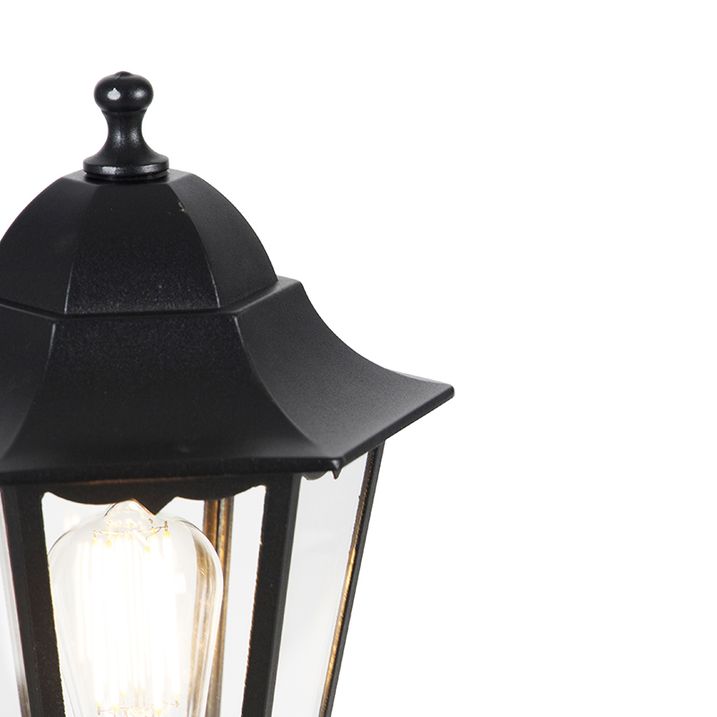 Qazqa Staande Buitenlantaarn Zwart 120 Cm IP44 - New Orleans