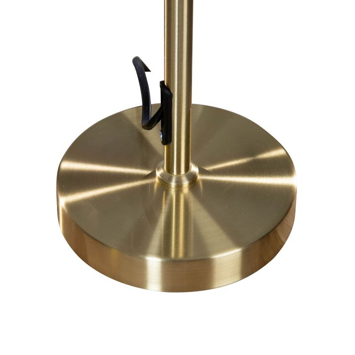 Qazqa Tafellamp Goud Met Ovale Velours Kap Groen 35cm - Parte