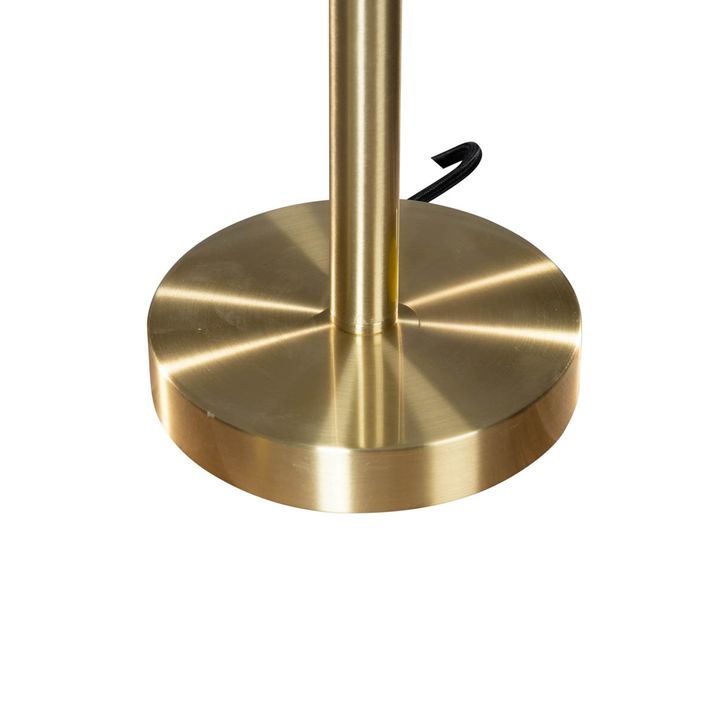 Qazqa Tafellamp Messing Met Ovale Velours Kap Groen 35cm - Simplo