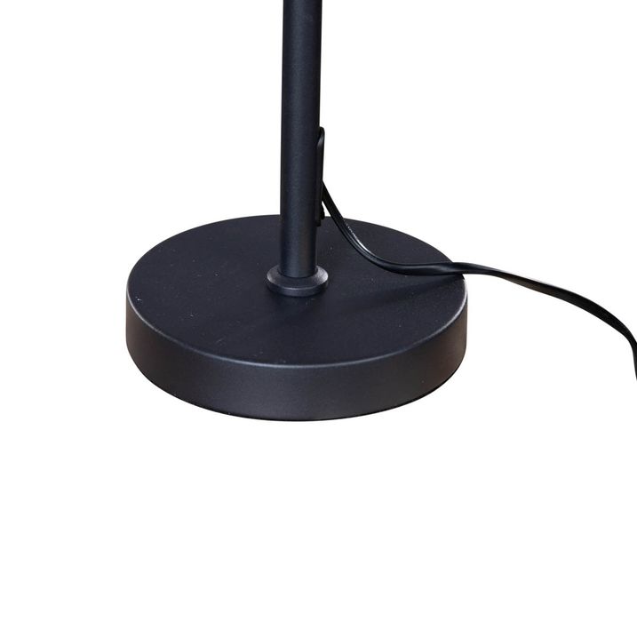 Qazqa Tafellamp Zwart Met Velours Kap Brons 35cm - Parte