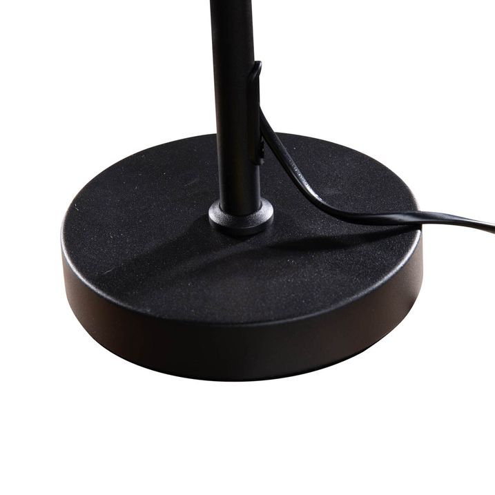 Qazqa Tafellamp Zwart Met Velours Kap Groen 35cm - Parte