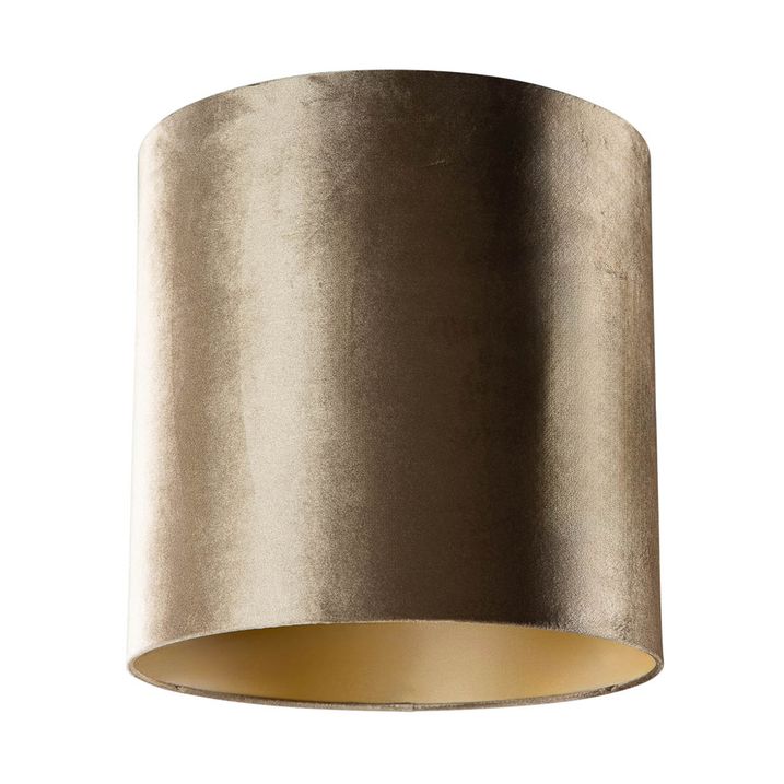 qazqa Velours lampenkap brons met gouden binnenkant 40/40/40
