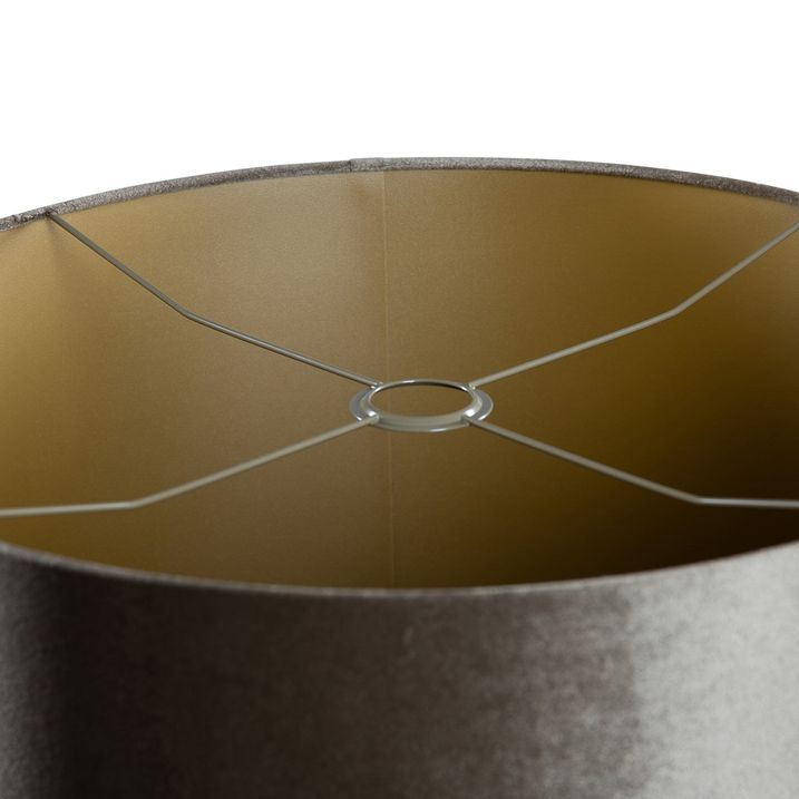 Qazqa Velours Lampenkap Brons Met Gouden Binnenkant 50/50/25