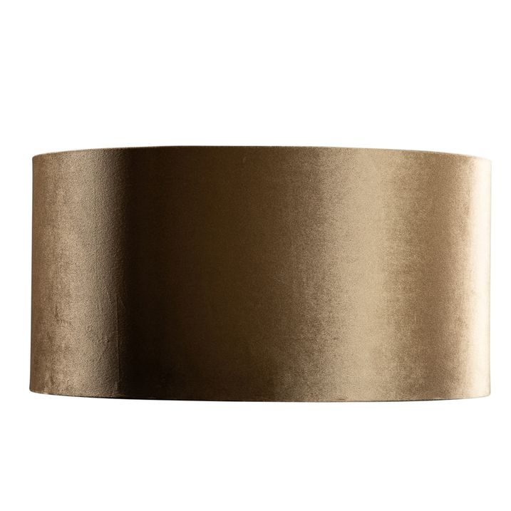 Qazqa Velours Lampenkap Brons Met Gouden Binnenkant 50/50/25