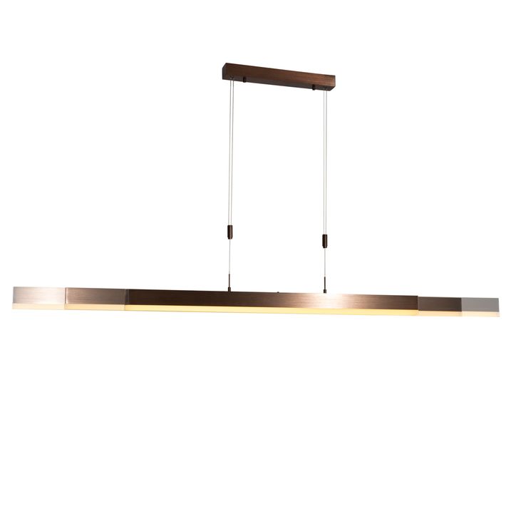 qazqa Verstelbare hanglamp donker brons incl. LED dimbaar - Lamba qazqa Verstelbare hanglamp donker brons incl. LED dimbaar - Lamba