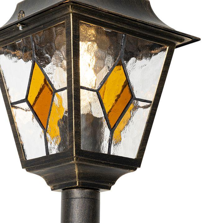 Qazqa Vintage Buiten Lantaarn Antiek Goud 120 Cm - Antigua