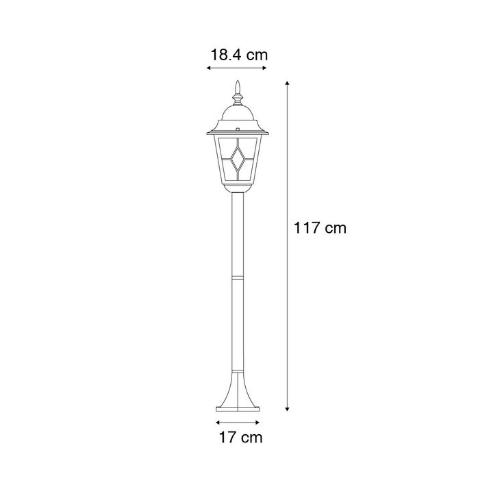 Qazqa Vintage Buiten Lantaarn Antiek Goud 120 Cm - Antigua