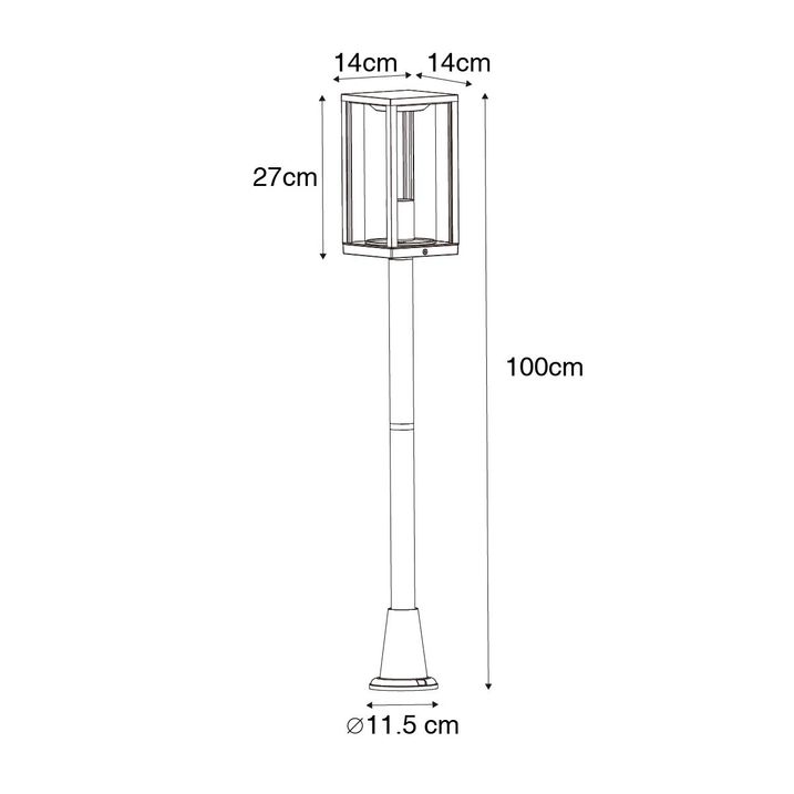 Qazqa Vintage Staande Buitenlamp Antiek Goud 100 Cm IP44 - Charlois