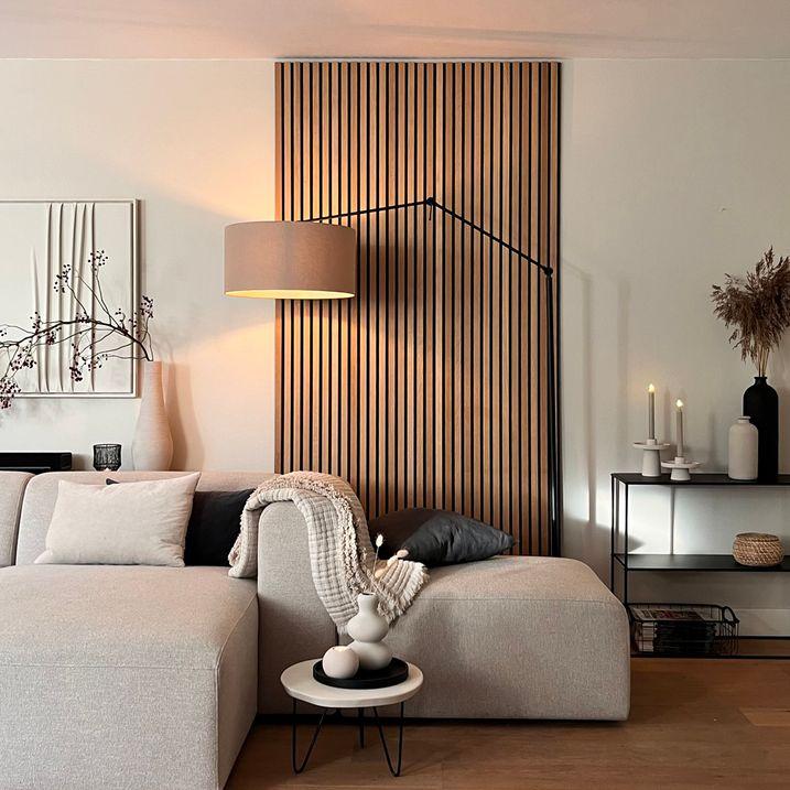 qazqa Vloerlamp zwart met kap lichtbruin 50 cm verstelbaar - Editor