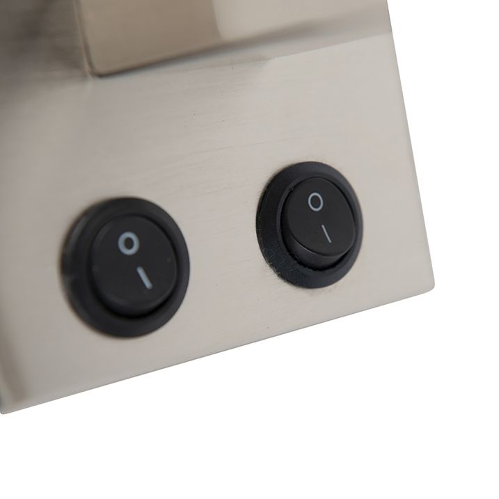 Qazqa Wandlamp Staal Met Ovale Velours Kap Zwart 25cm - Brescia Combi