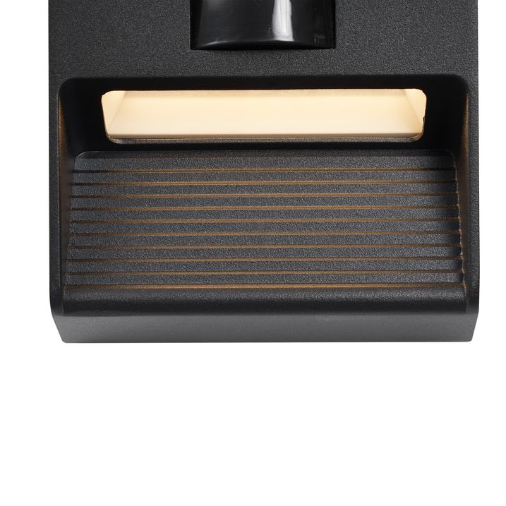 Qazqa Wandlamp Zwart Incl. LED IP54 Met Bewegingssensor Solar - Border