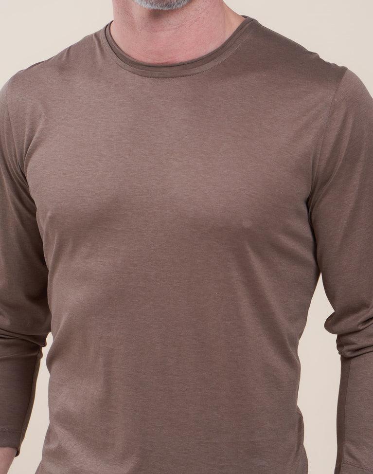 R2 Amsterdam Bruin Katoenen Overhemd Met Lange Mouwen